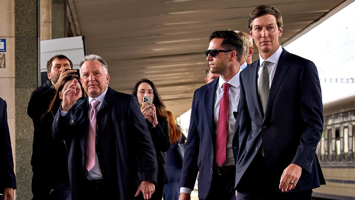 Steve Witkoff and Jared Kushner arrive in Kyiv, Ukraine on Sept. 6.