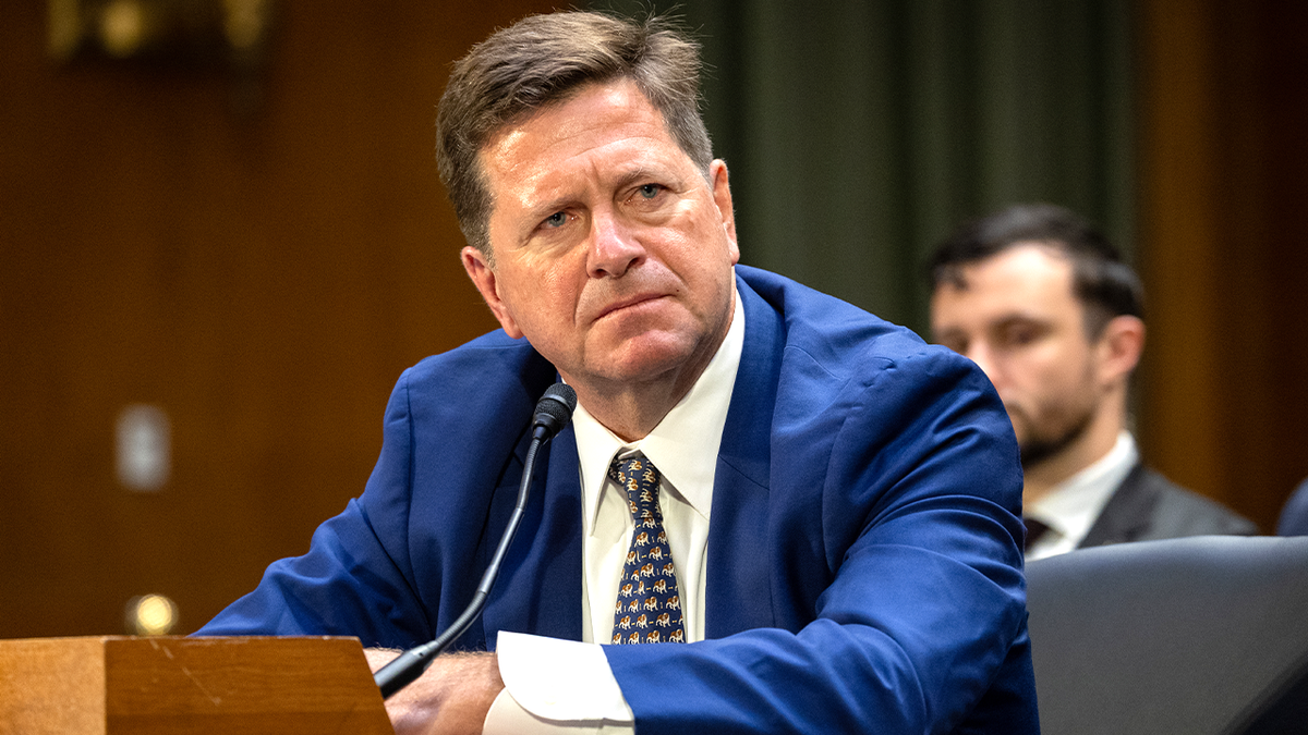 Jay Clayton testifies during Senate confirmation hearing for intelligence director.