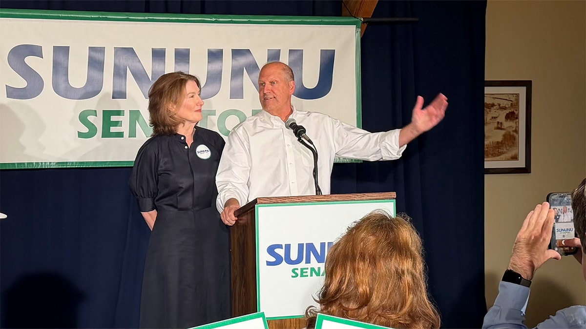 Ex-GOP senator clears hurdle in crucial comeback bid as Republicans try to flip key Senate seat Republican Senate nominee in New Hampshire former Sen. John E. Sununu