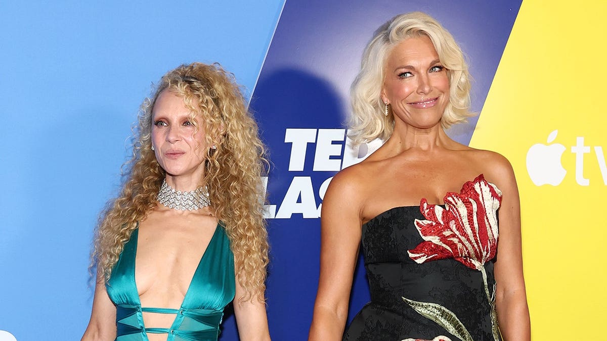 Juno Temple and Hannah Waddingham at the Ted Lasso Season 4 premiere in New York City.