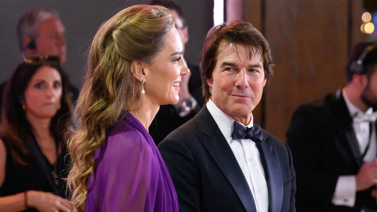Catherine, Princess of Wales and Tom Cruise at the Digger film premiere in London.
