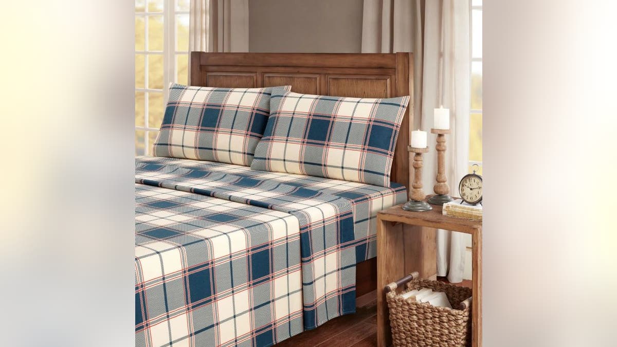 Flannel sheets keep you warm on cool nights.