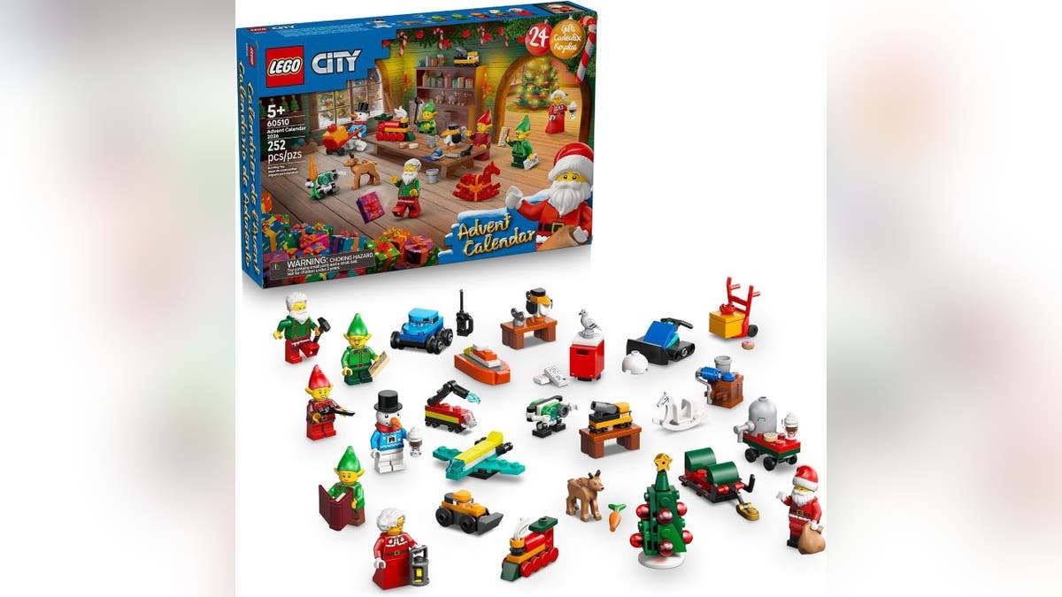 Build Santa's workshop, complete with mini characters.
