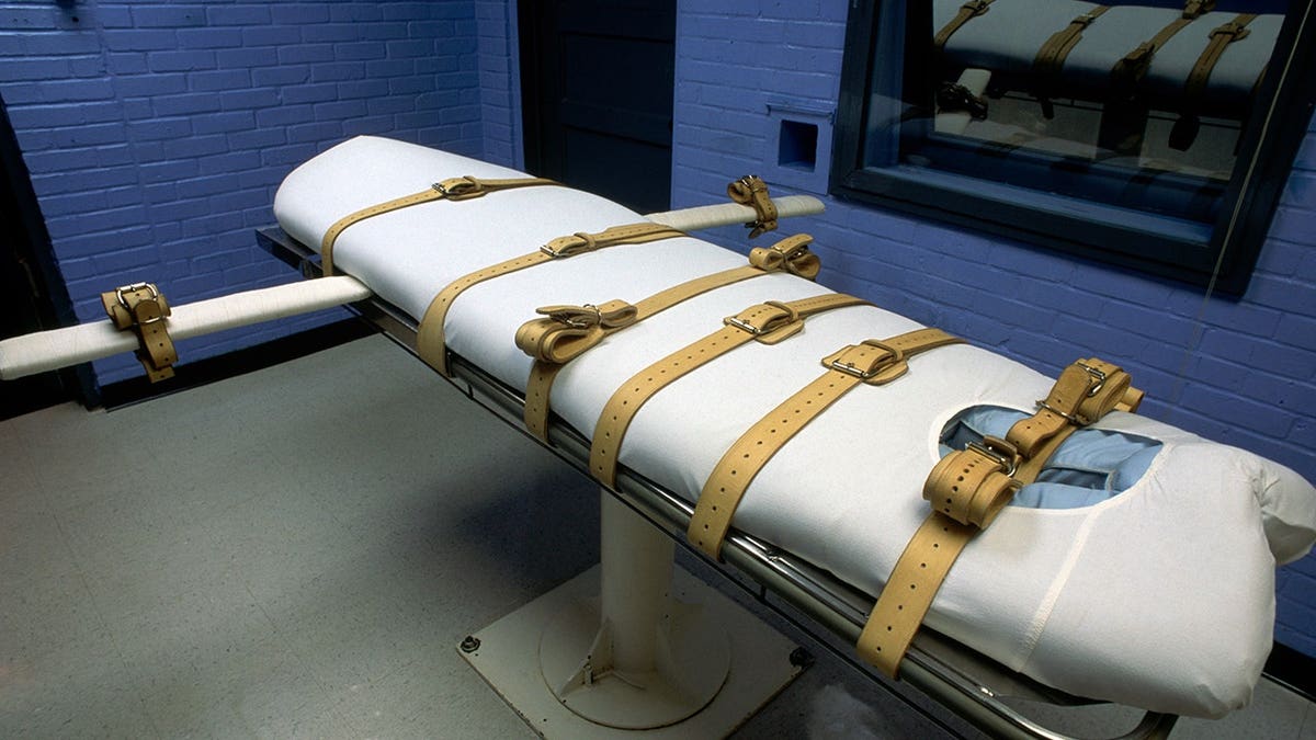 Restraint table used for lethal injections at Huntsville Unit in Huntsville, Texas.