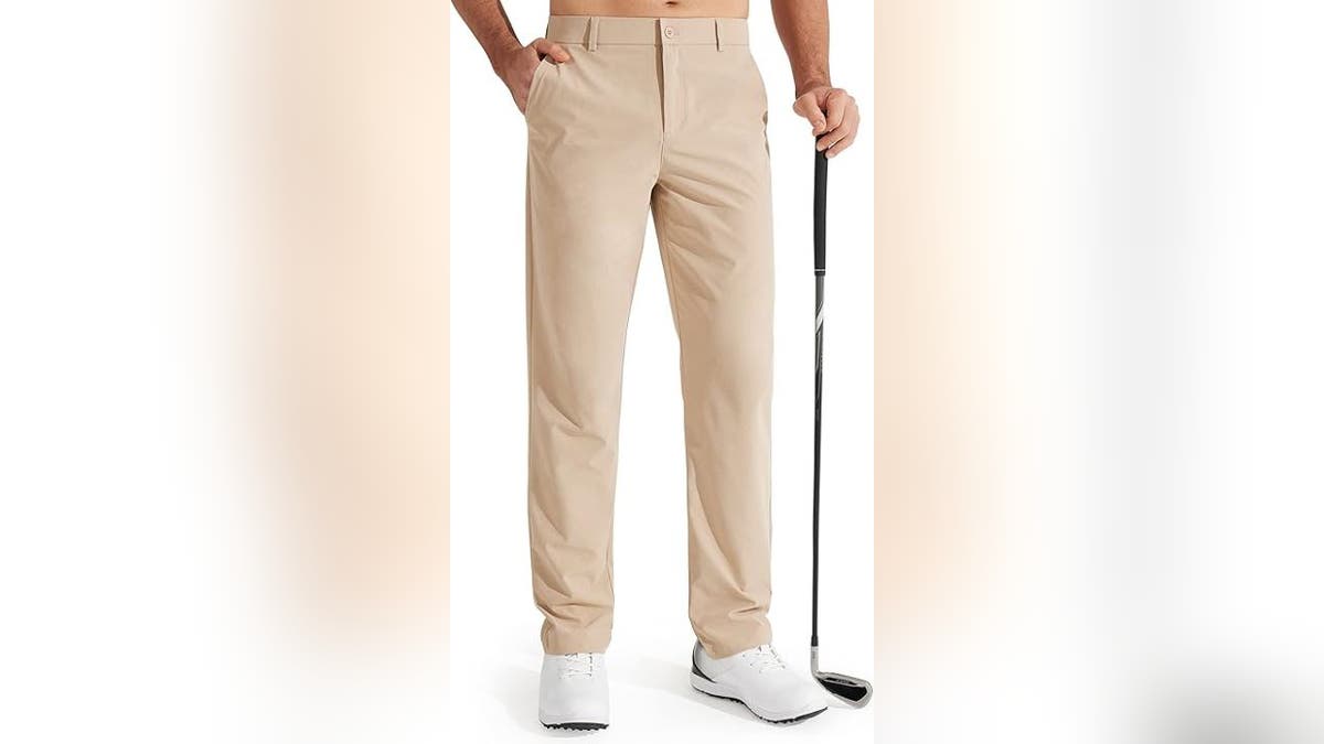 Look the part with an airy pair of khakis.