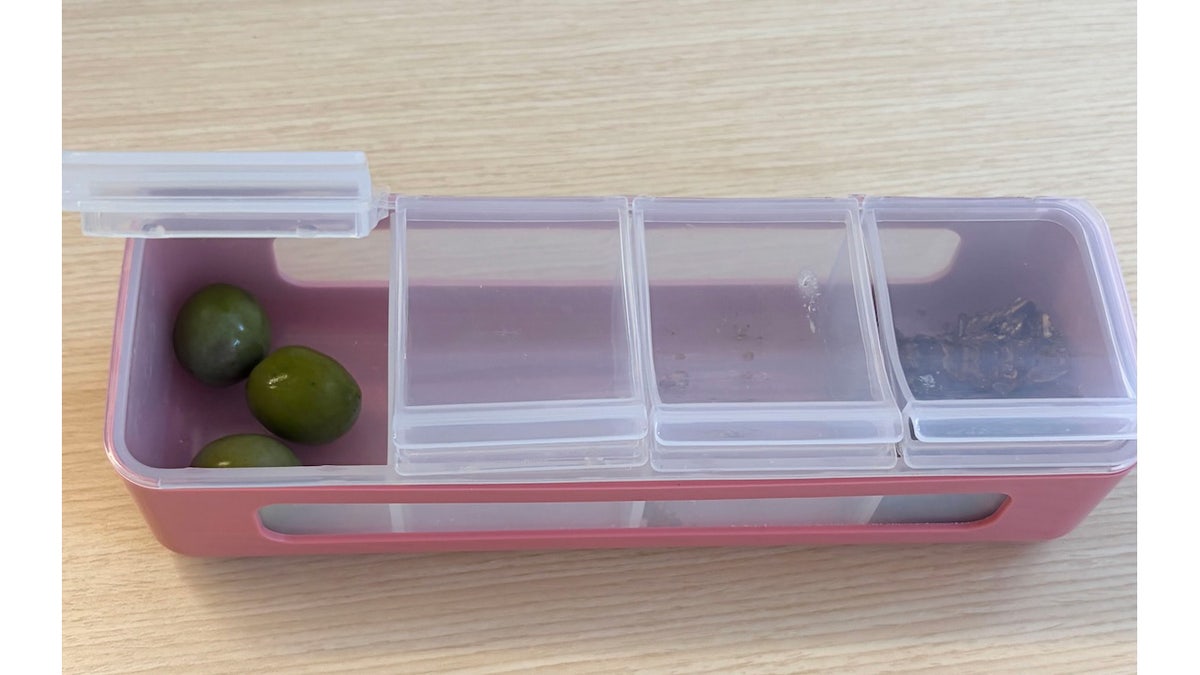 Keep snacks sorted and easy to grab with this divided snackle box.