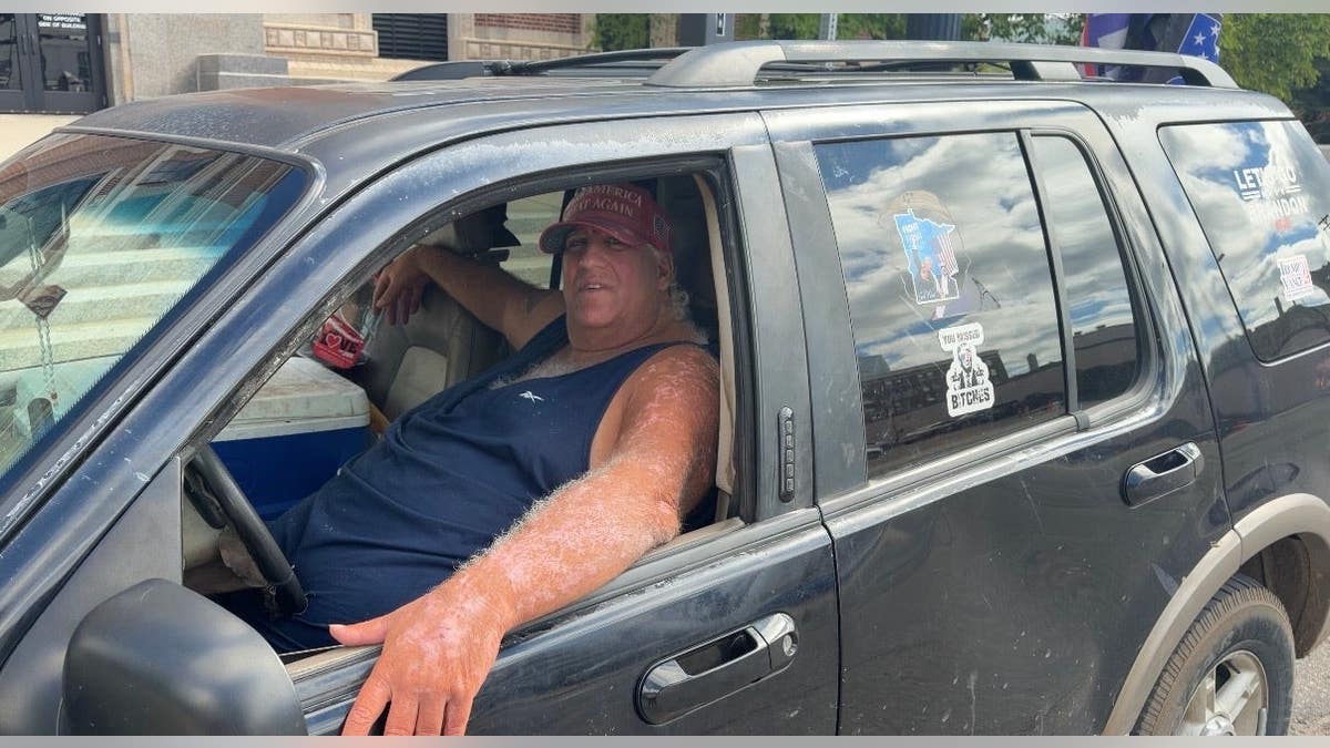 John in his Trump truck
