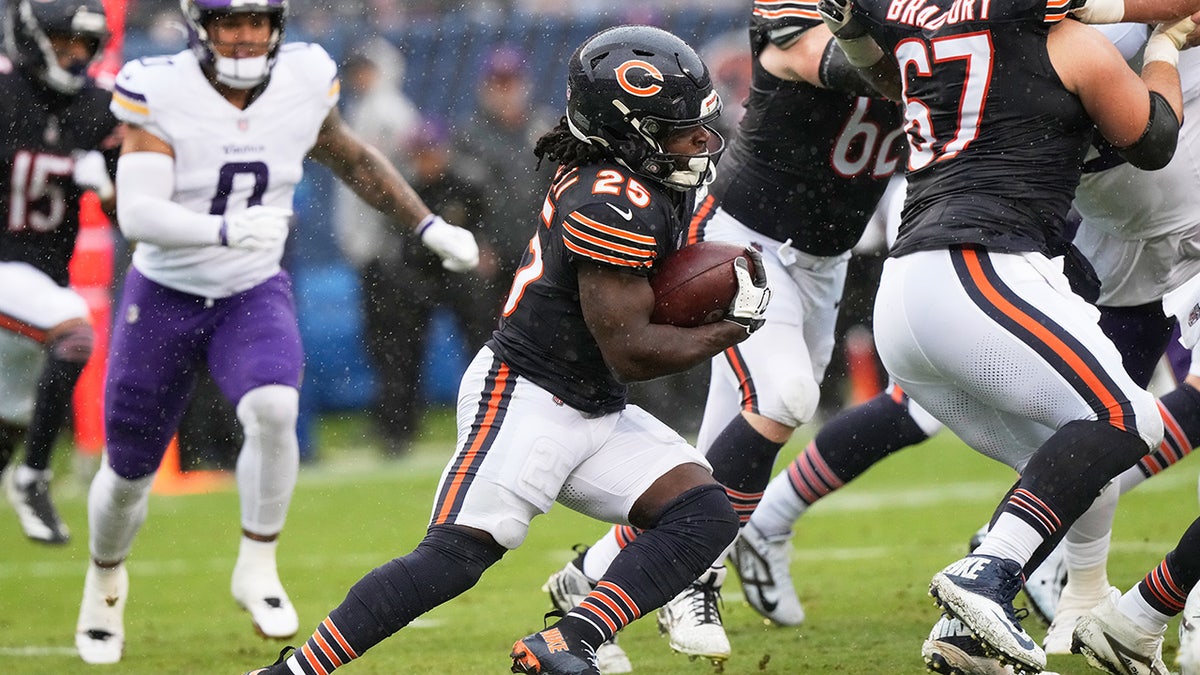 Kyle Monangai carries the ball