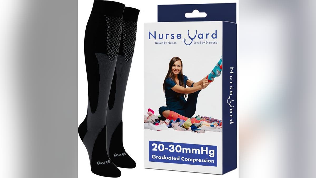 These compression socks are recommended for nurses and other people who spend long shifts on their feet.