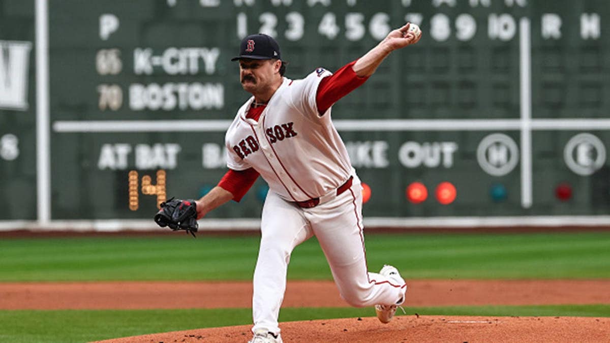 Payton Tolle #70 pitches for the Boston Red Sox during the first inning at Fenway Park.