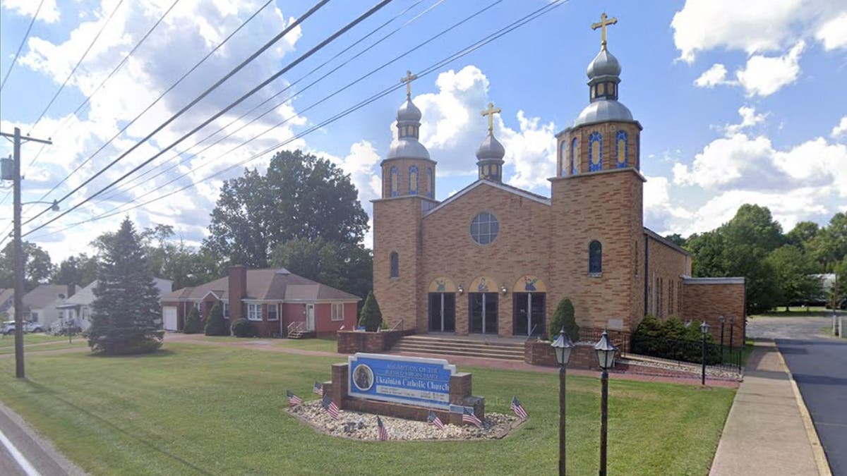 image shows photo of church