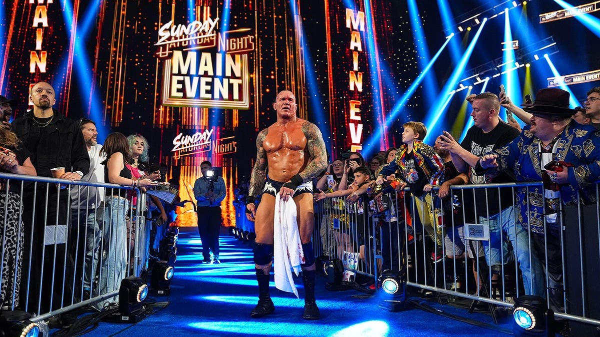 Randy Orton looks on during Sunday Night's Main Event at State Farm Arena.