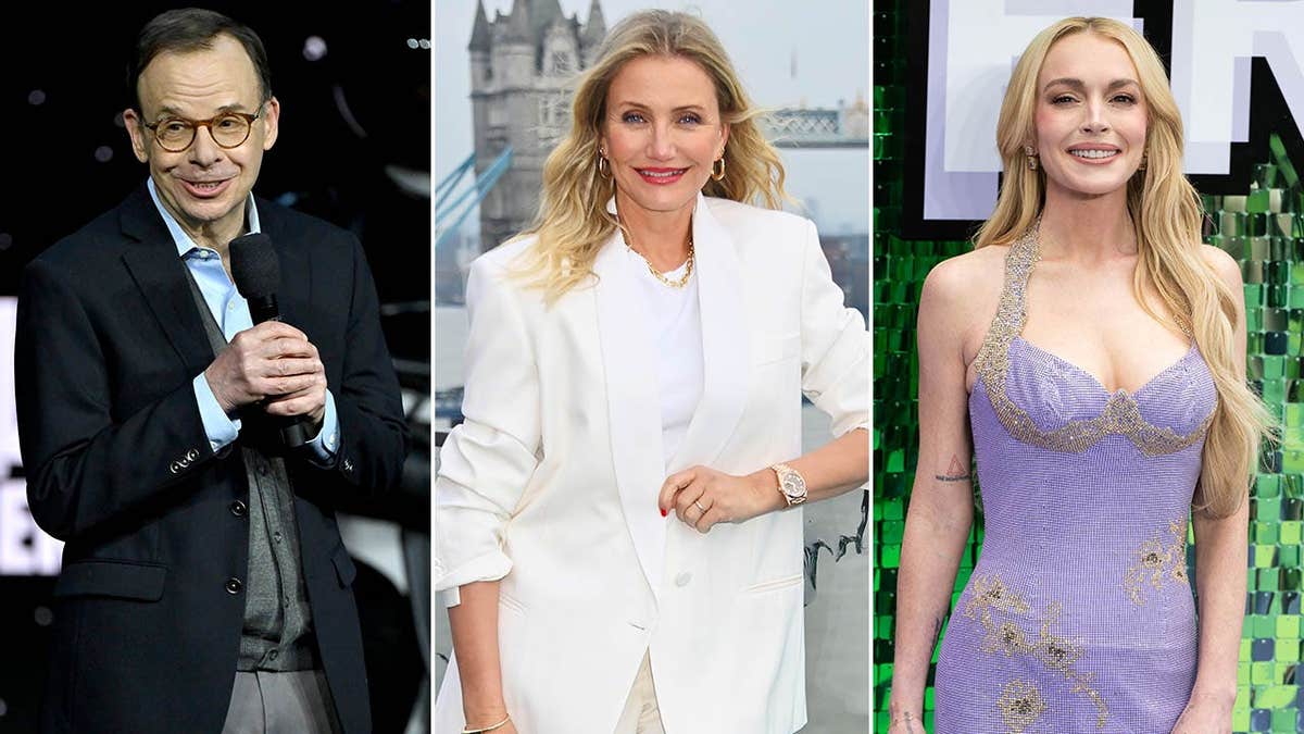 A split of Rick Moranis, Cameron Diaz and Lindsay Lohan