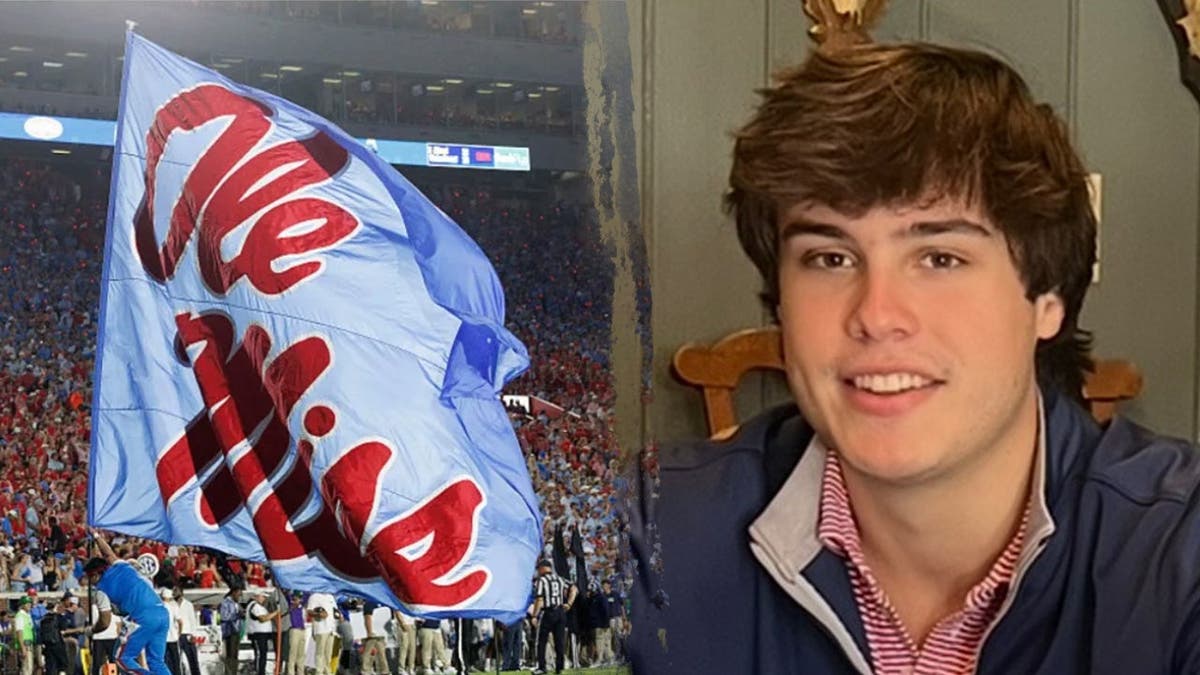 image shows split of ole miss and student
