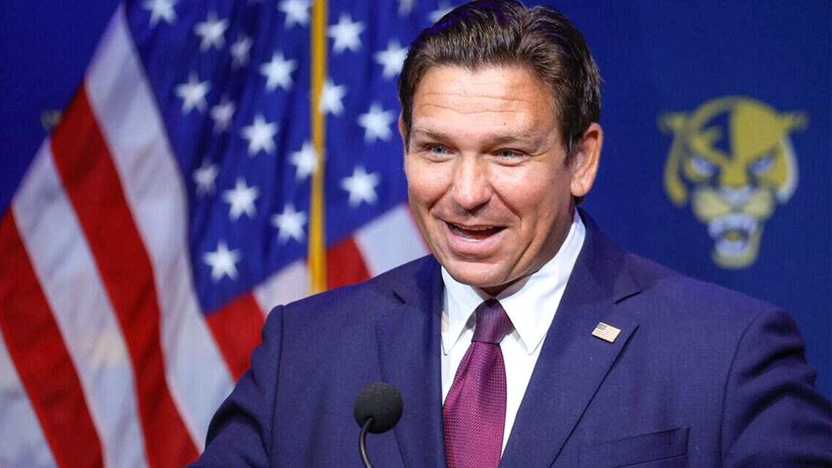 Florida Gov. Ron DeSantis speaks during press conference in Miami.