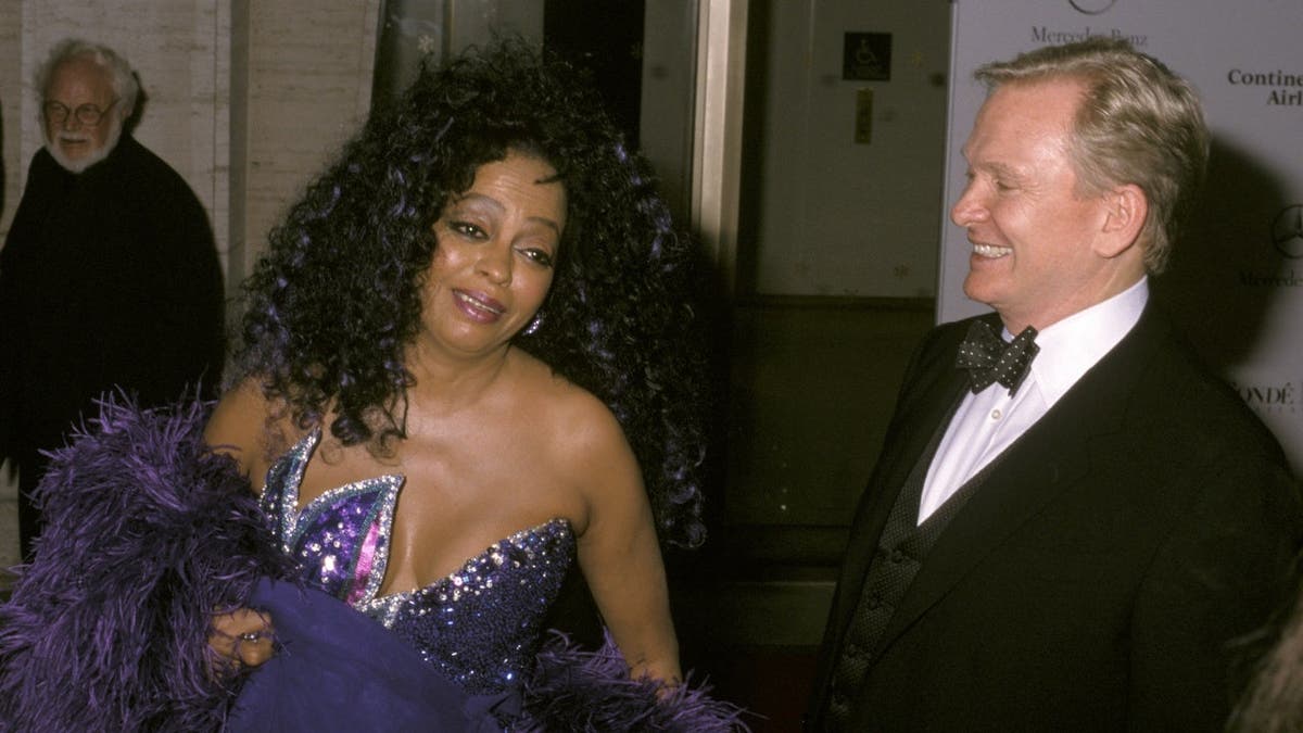 Diana Ross and Bob Mackie stand together at the CFDA American Fashion Awards.