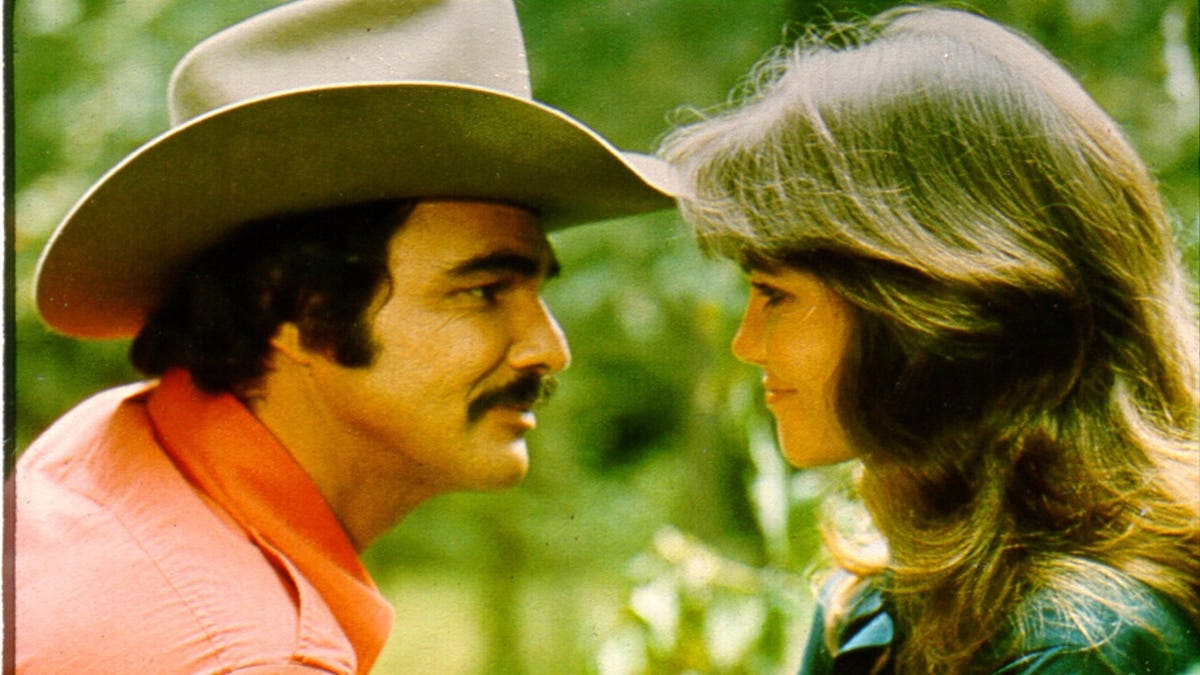 Burt Reynolds and Sally Field in the film 'Smokey and the Bandit' in 1977