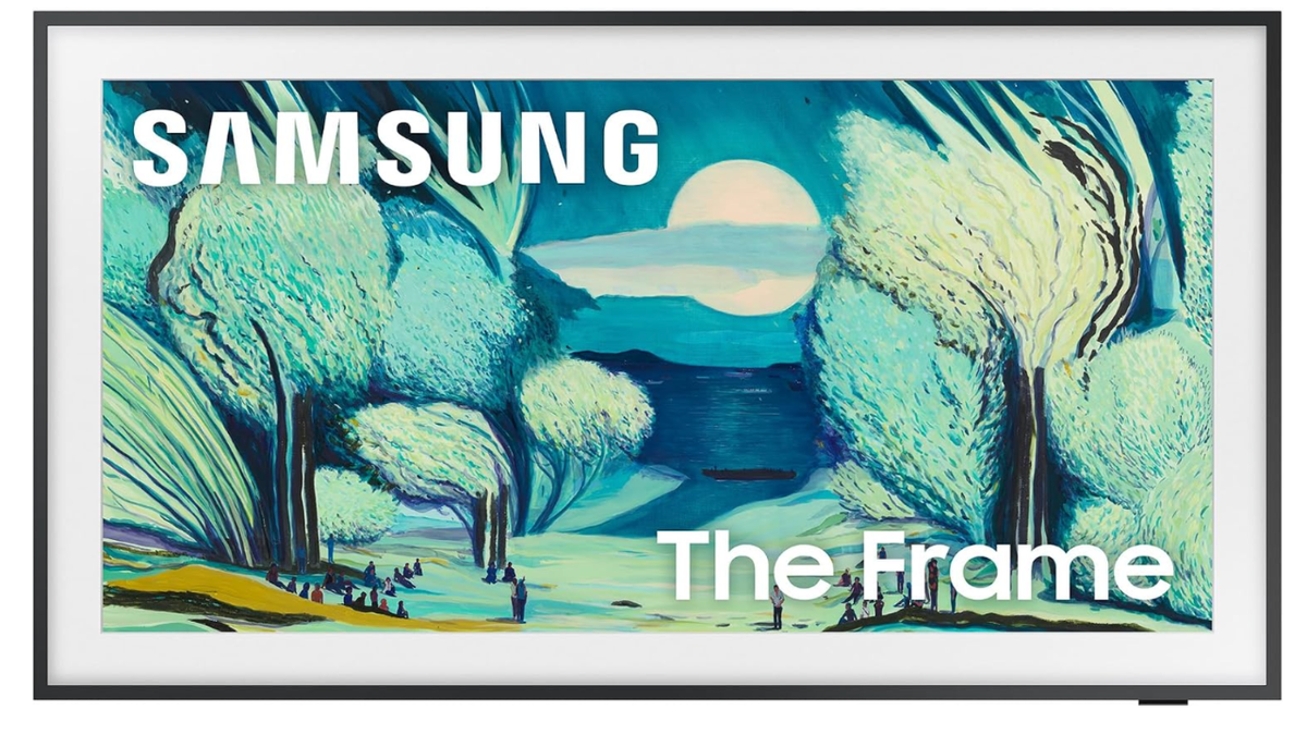 Samsung’s 55-inch The Frame 4K QLED TV can display artwork when you’re not watching TV.