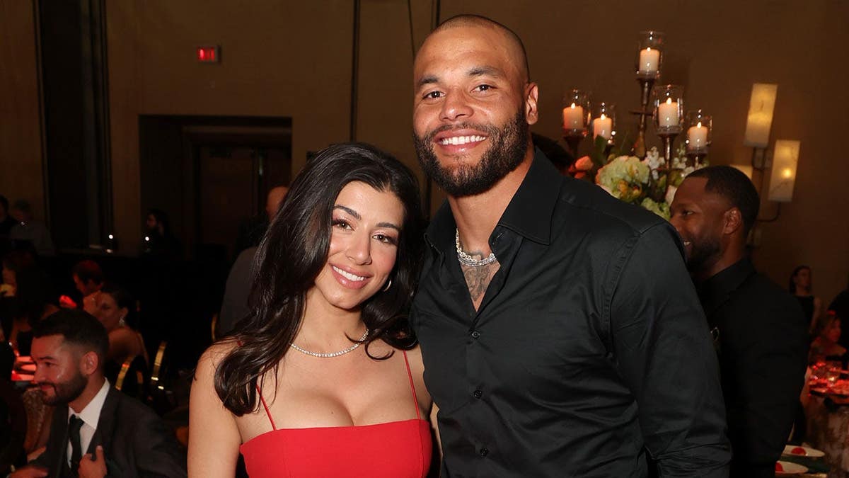 Sarah Jane Ramos and Dak Prescott attend Gateway Celebrity Fight Night 2024.