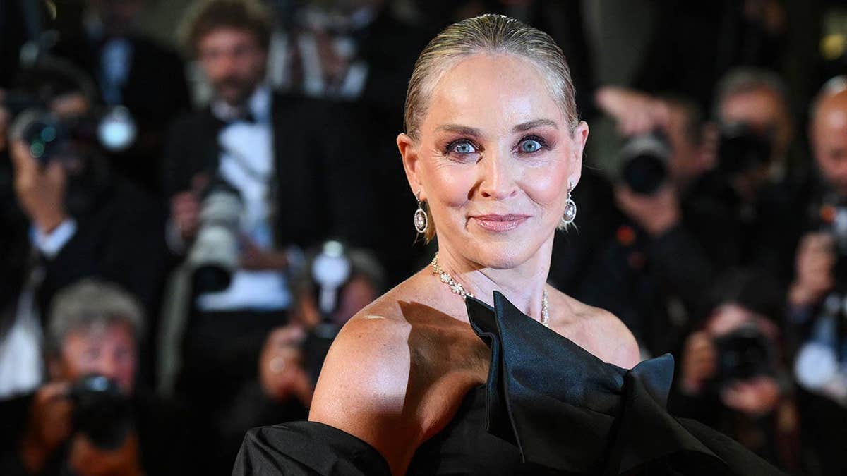 Sharon Stone arrives for a film screening at the Cannes Film Festival.