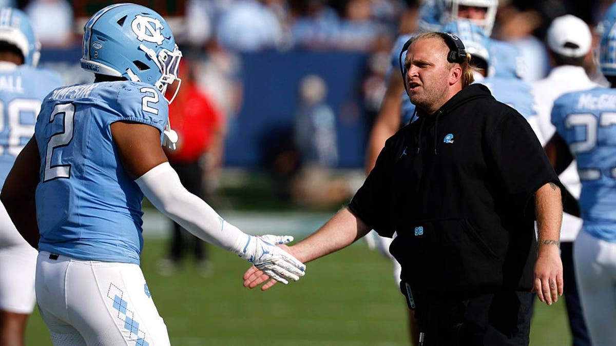 Defensive coordinator Steve Belichick of the North Carolina Tar Heels
