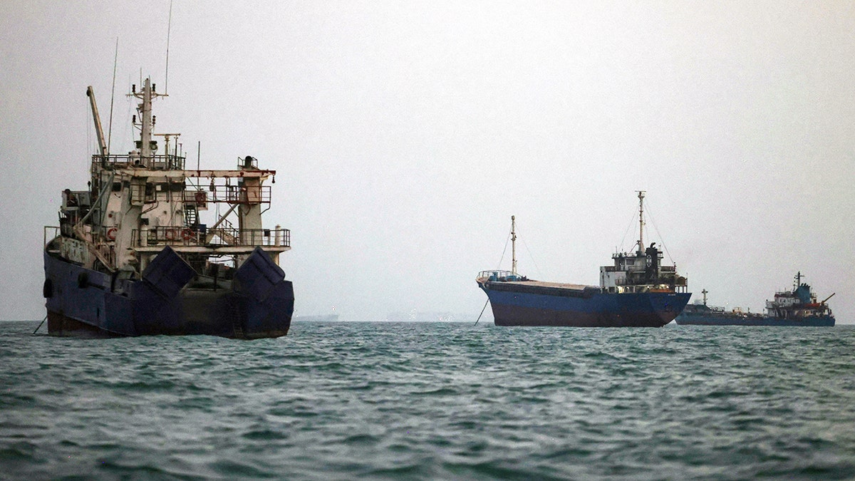 Ships sail in the Strait of Hormuz