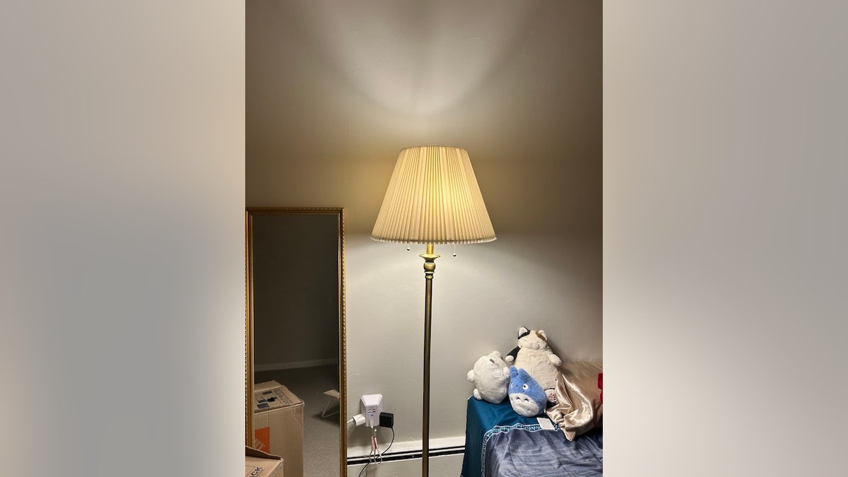 Achieve a classic look with this antique brass floor lamp.