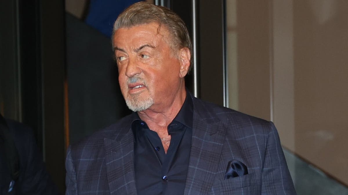 Sylvester Stallone arrives in Uptown, Manhattan.