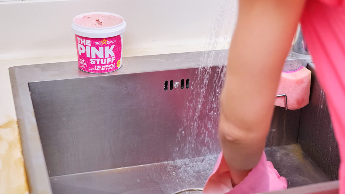 The Pink Stuff is a multipurpose cleaning paste.