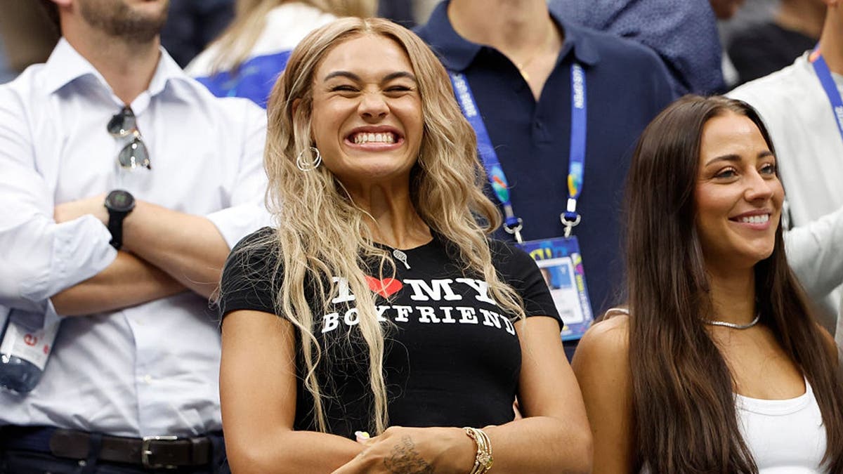 Trinity Rodman celebrates boyfriend Ben Shelton's US Open victory in New York.