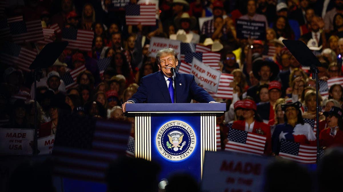 Donald Trump speaks on stage at the Republican National Convention in Dallas. Donald Trump speaks on stage at the Republican National Convention in Dallas.