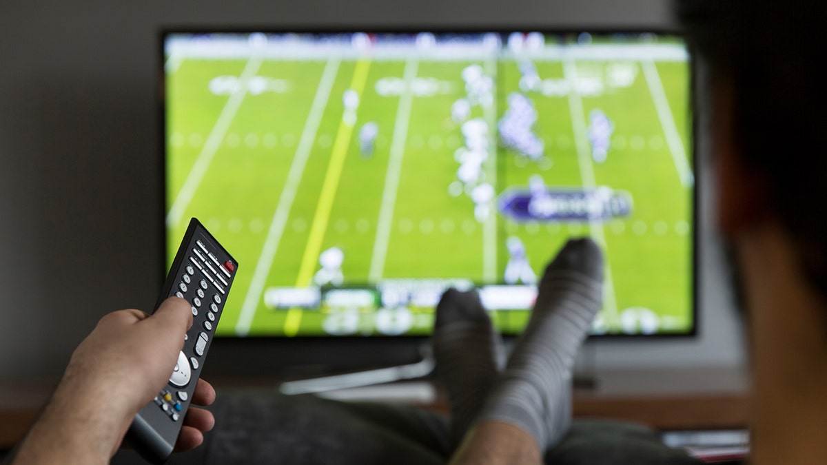 Watching football on TV