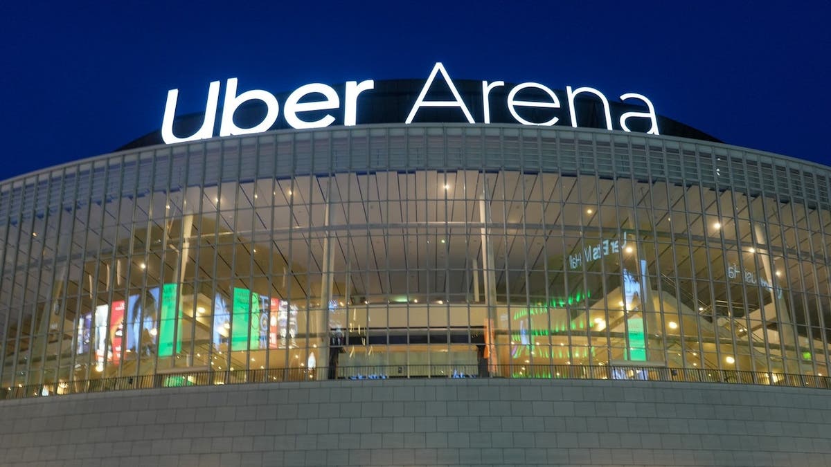 Uber Arena in Berlin during early evening.