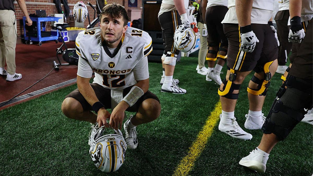 Broc Lowry #12 of the Western Michigan Broncos