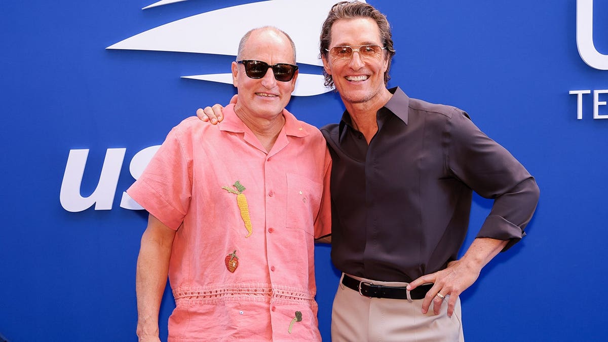 Matthew McConaughey and Woody Harrelson at the US Open in September 2026.
