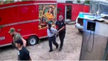Immigration authorities detain a worker at Chile & Chili’s Tallahassee in Tallahassee, Florida during a raid on Sept. 25, 2026.
