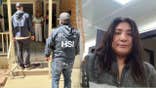 Composite image shows HSI agents arresting Mariana Alexandra Dewey alongside a DHS-released image of her