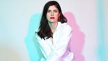 Alexandra Daddario poses for a portrait at San Diego Comic-Con 2024.