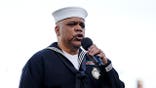 Generald Wilson singing national anthem in California