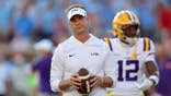 Head coach Lane Kiffin of the Louisiana State Tigers