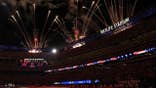 Interior view of MetLife Stadium during the national anthem before a Cowboys-Giants game.