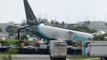 An Amazon cargo plane seen crashed in Miami.