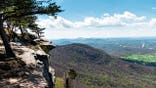 A scenic view from the summit of Mount Yonah showing the surrounding landscape.
