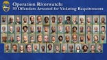 A composite of mugshots of those arrested during the operation