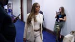 Rep. Shontel Brown arrives on Capitol Hill.