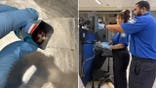 A tube of toothpaste with a knife inside, discovered by TSA officers.