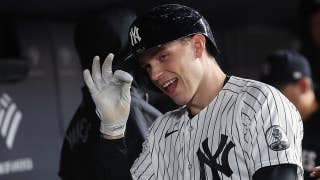 Yankees bullpen catcher head butts Ben Rice's grand slam on the fly in hilarious moment against Red Sox