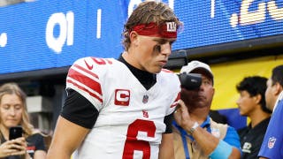 Giants' Jaxson Dart tried to reenter game with knee injury but had jersey taken away: reports