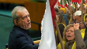 Crowd outside UN demands Iran's president be arrested while he plays victim inside - Fox News