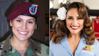 Army veteran nicknamed ‘Xena’ after daring missions with Green Berets trades combat gear for pinup glamour